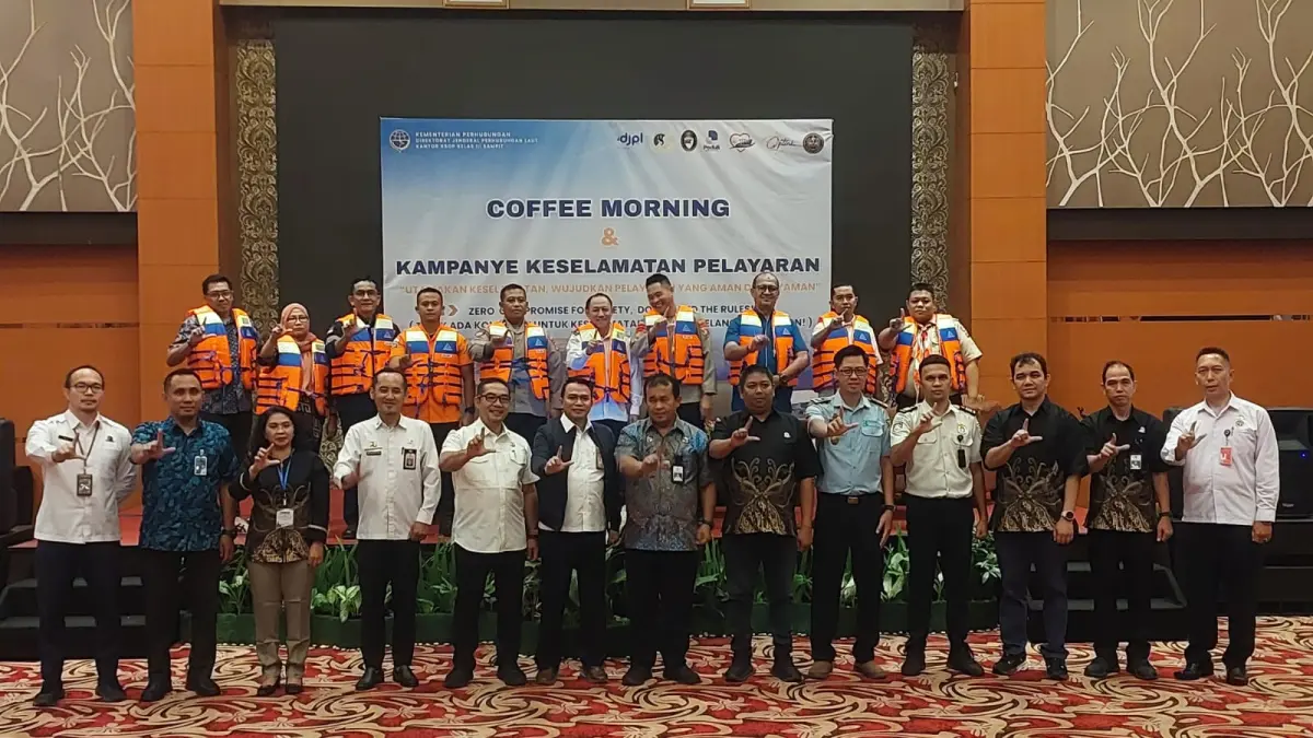 Kegiatan Coffee Morning dan Kampanye Keselamatan Pelayaran di Sampit, Rabu (9/9/2026). (YUNI/RADAR SAMPIT)