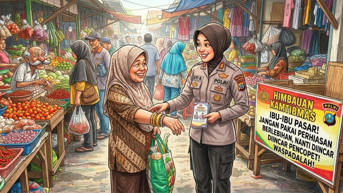ilustrasi polisi beri imbauan kamtibmas