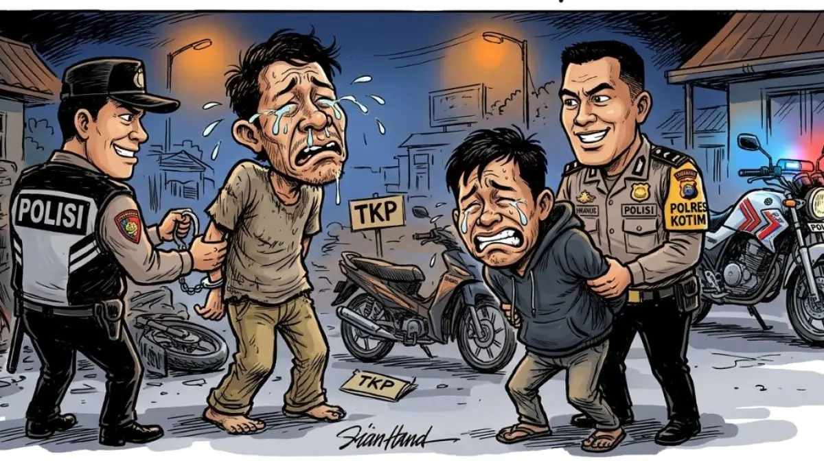 ilustrasi tangkap maling motor