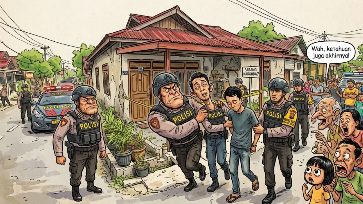Ilustrasi penangkapan terduga pengedar narkoba