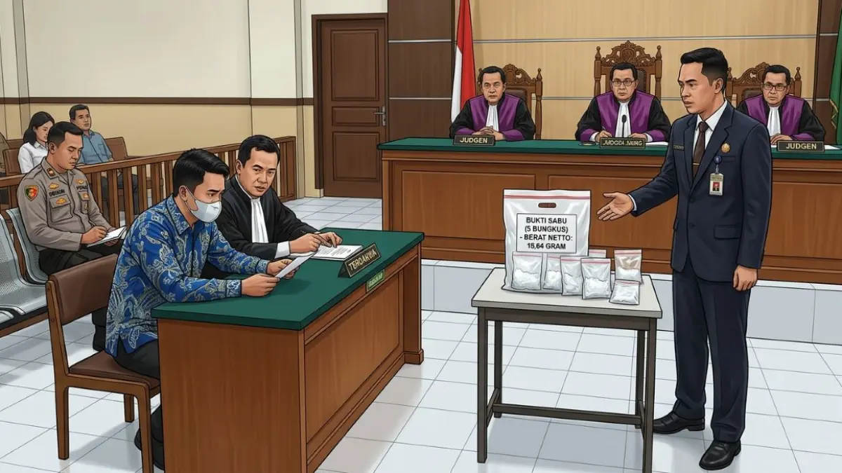 ilustrasi persidangan kasus narkoba