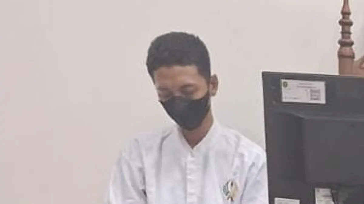 JP terdakwa pembunuh SS, selebgram asal Sampit yang merupakan istrinya. (Istimewa)