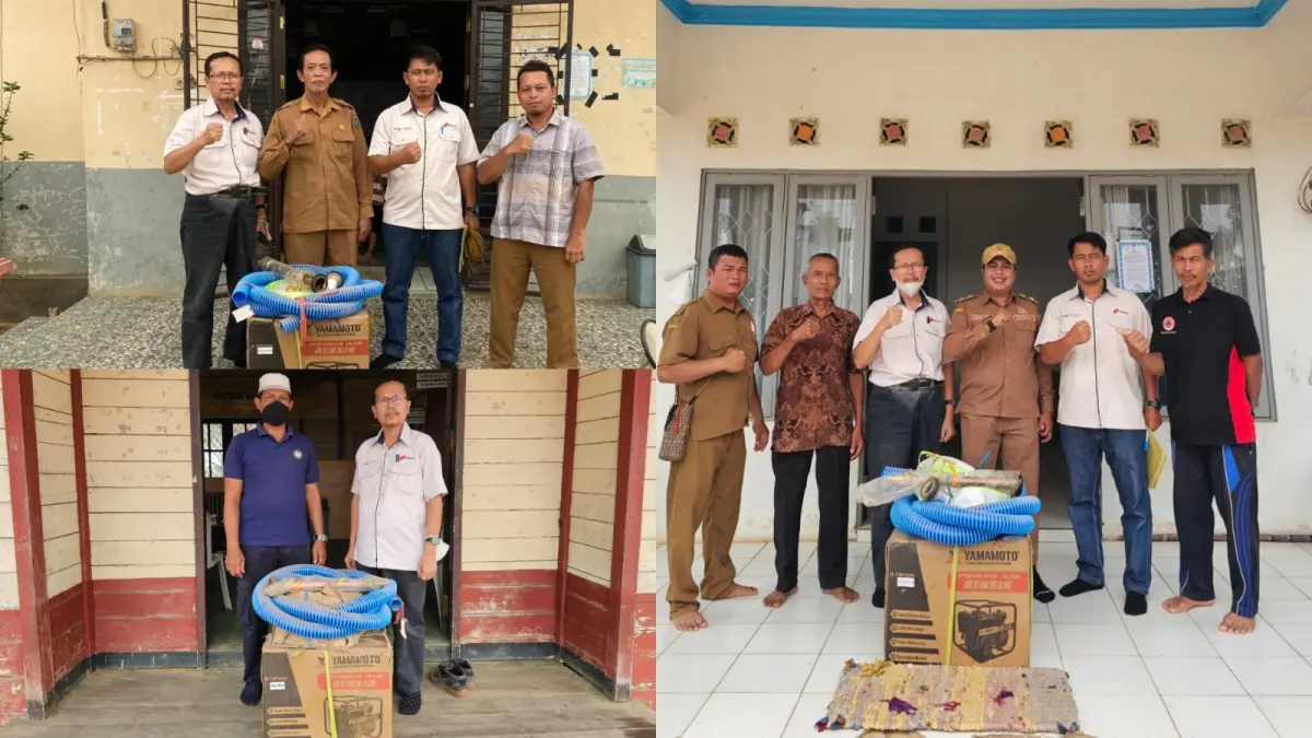 Minamas Plantation melalui PT Teguh Sempurna (TSA) dan PT Kridatama Lancar (KLR) menyalurkan sarana dan prasarana pemadam kebakaran (Damkar) kepada tiga desa di sekitar wilayah operasional perusahaan di Seruyan dan Kotawaringin Timur. (dok.minamas plantation)