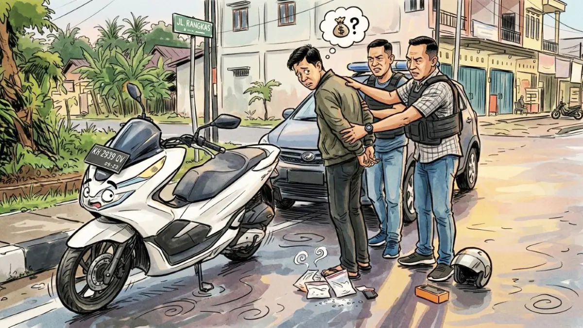 ilustrasi penangkapan pelaku narkoba