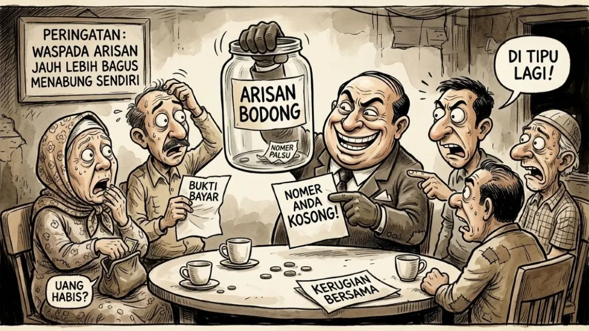 ilustrasi arisan bodong
