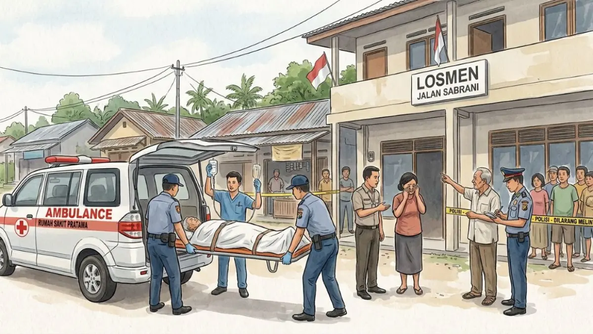 Ilustrasi tamu losmen meninggal dunia