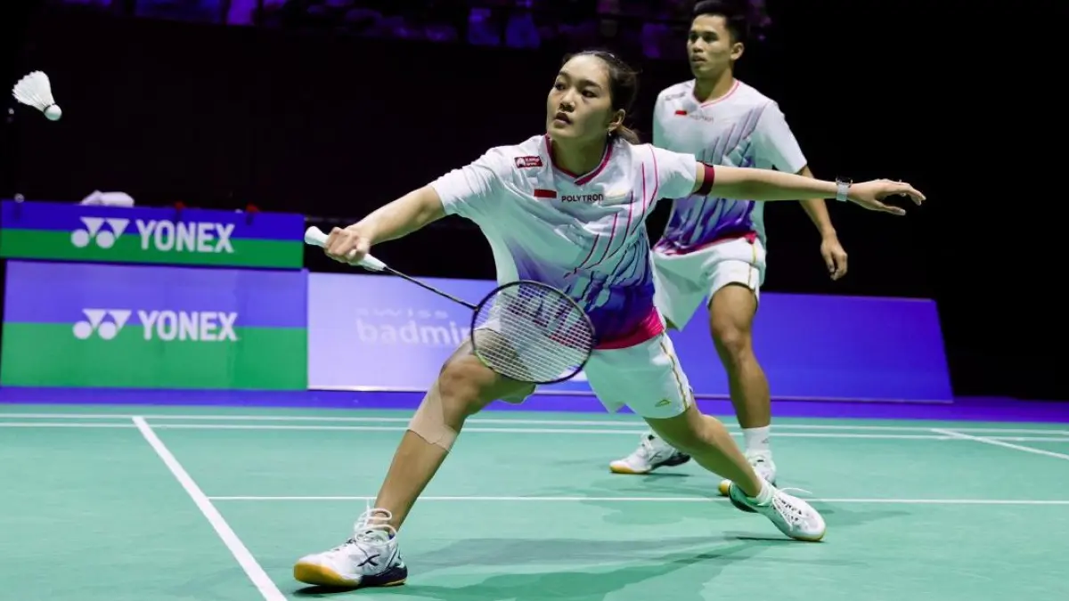 Pebulu tangkis ganda campuran Indonesia, Amri Syahnawi dan Nita Violina Marwah yang lolos ke babak semifinal Asian Games 2026.(dok.antara)