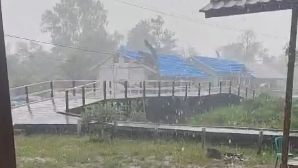 Hujan yang terjadi di sejumlah wilayah Kotawaringin Timur, Minggu (27/9/2026). (Warga/Radar Sampit)