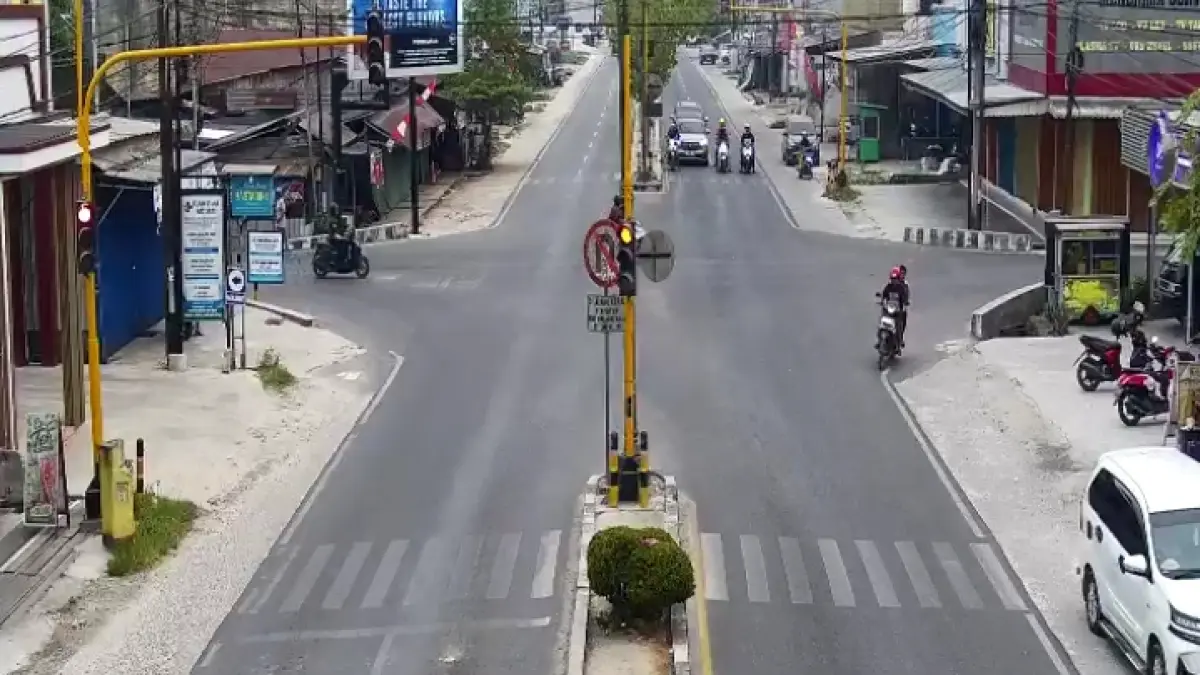 Suasana Jalan Ahmad Yani, Pangkalan Bun, Kabupaten Kotawaringin Barat (Kobar), yang sering digunakan balap liar pada dini hari. (ist)
