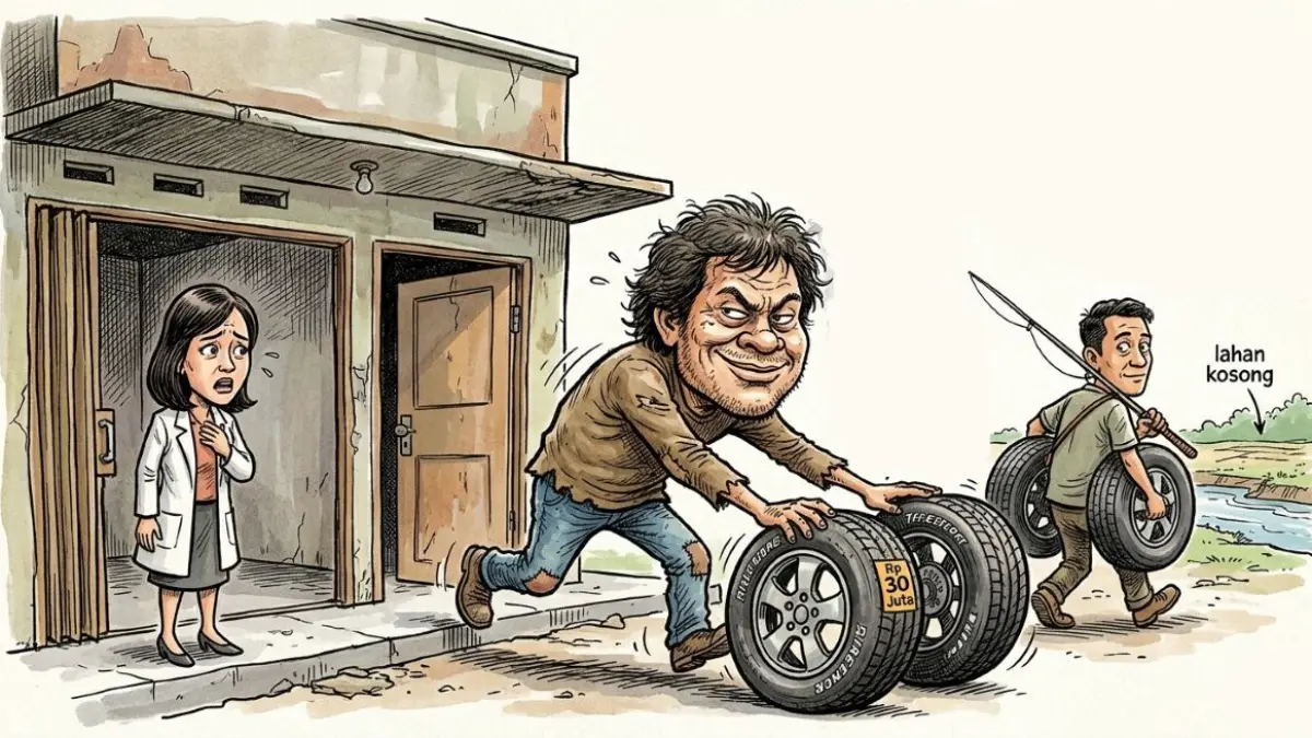 Ilustrasi pencurian ban