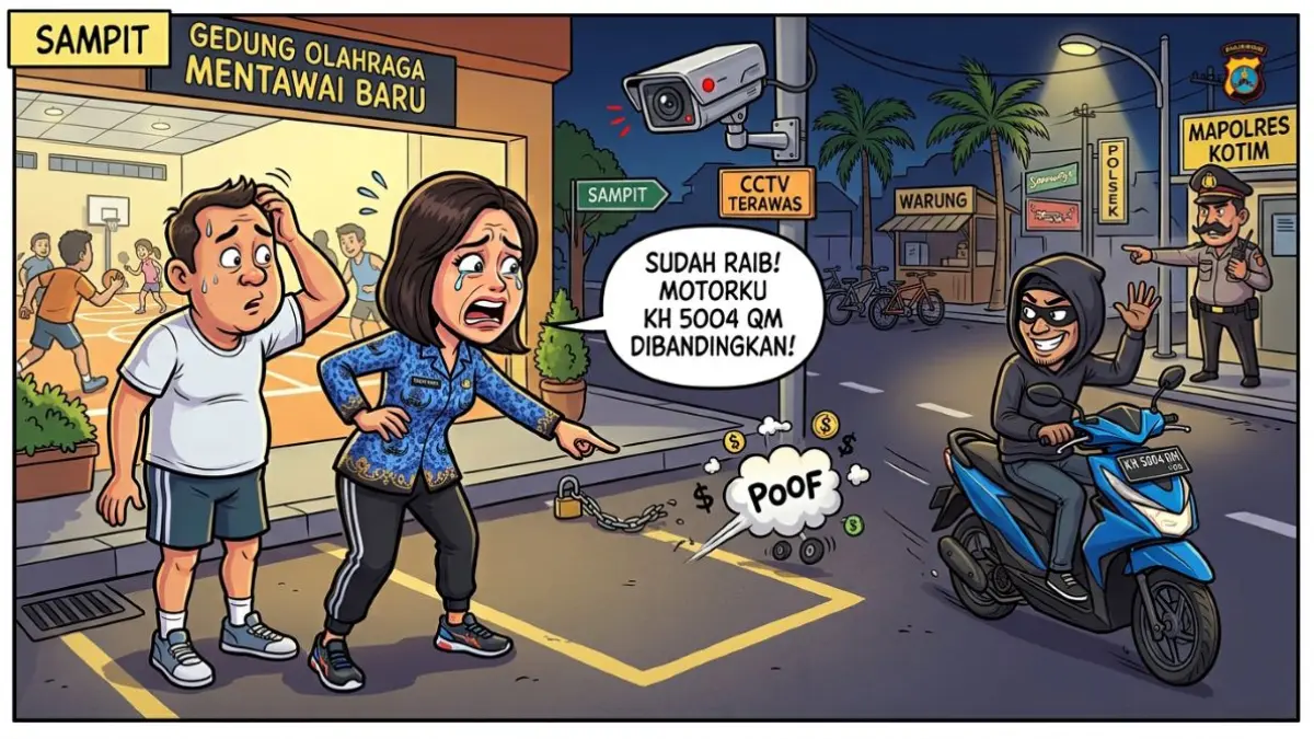 ilustrasi pencurian sepeda motor
