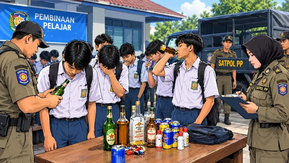 Bikin Miris! Sejumlah Pelajar Kotim Kedapatan Minum Miras dan Hirup Lem