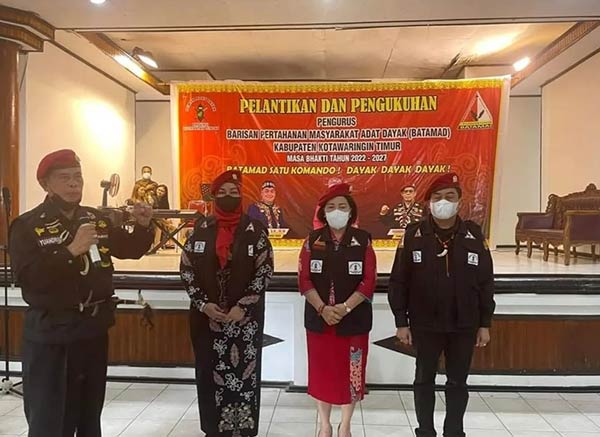 BATAMAD: Wakil Bupati Kotawaringin Timur menghadiri pelantikan pengurus Batamad Kotim, Sabtu pekan lalu.