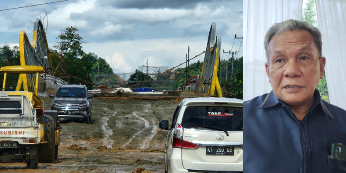 BELUM RAMPUNG: Ketua Komisi III DPRD Berau, Saga turut menyoroti pembangunan Jembatan Sei Satta yang sudah melewati dari target yang ditentukan.
