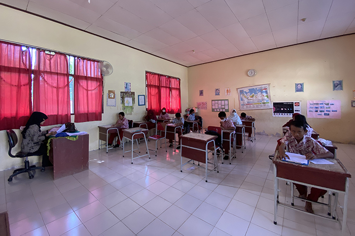 KERINGANAN: Pembelajaran anak sekolah selama Ramadan akan dikurangi. Aktivitas fisik dibatasi dan akan diganti den-gan Pesantren Kilat.