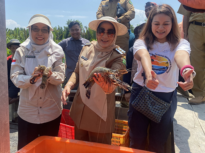 POTENSI PERIKANAN: Potensi kawasan tambak udang windu di Kampung Pegat Betumbuk, Kecamatan Pulau Derawan, menjadi percontohan ADPE.