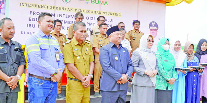 KOMITMEN: BUMA terus berpartisipasi dalam mengentaskan stunting di Berau, di antaranya di Kecamatan Gunung Tabur.