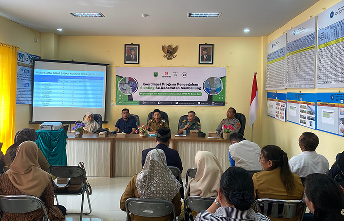 KOORDINASI PENANGANAN STUNTING: Bentuk keseriusan PT Berau Coal dalam penanganan stunting terus digencarkan, salah satunya adalah dengan pelaksanaan Koordinasi Penanganan Stunt