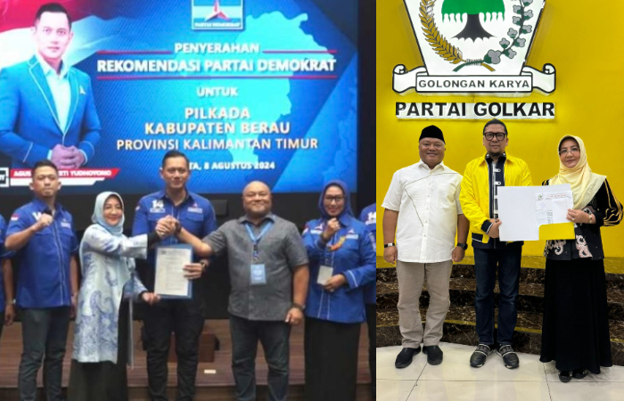 BERIKAN REKOMENDASI: DPP Partai Golkar dan DPP Partai Demokrat sepakat memberikan dukungan kepada Sri Juniarsih dan Gamalis di Pilkada.