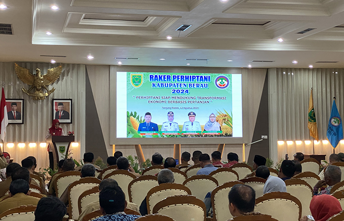 RAKER PERHIPTANI: Raker Perhiptani dibuka Bupati Berau Sri Juniarsih di Balai Mufakat, Senin (12/8).