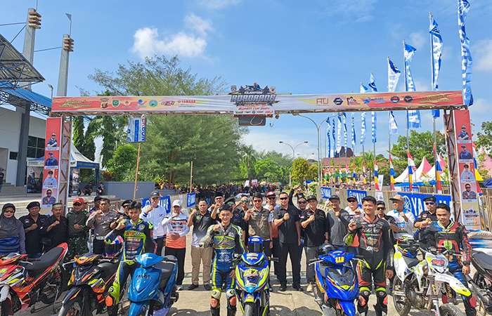 BUPATI CUP: Kejurprov Roadrace Championship seri V Bupati Cup 2024 berhasil digelar di Sirkuit non permanen Kakaban Aquatic, Sabtu (31/8) lalu.