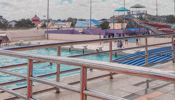 BUTUH PERBAIKAN : Sejak dibangun pada tahun 2008 lalu, venue di Kakaban Aquatic belum pernah dilakukan perbaikan.