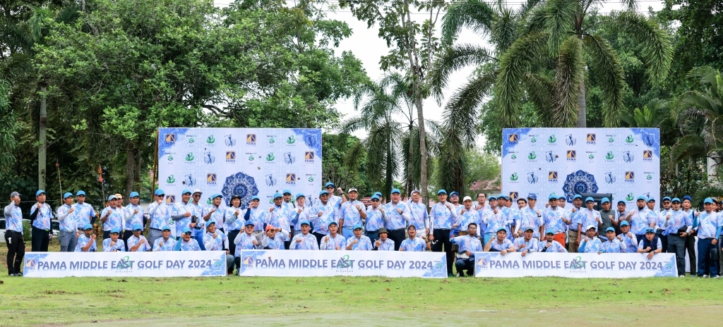 MERIAH: Puluhan peserta meramaikan PAMA Middle East Golf Day di Lapangan Golf Binungan PT Berau Coal, Sabtu (23/11) pagi.