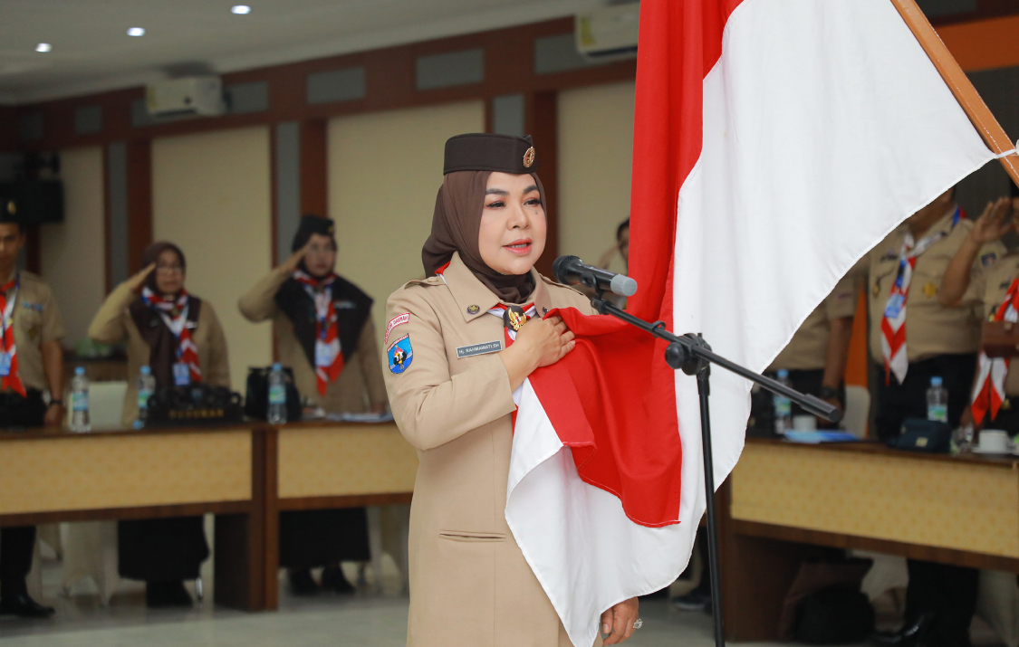 AKLAMASI: Hj Rahmawati Zainal, S.H mengemban jabatan sebagai Ketua Kwartir Kwarda Kaltara masa bakti 2024-2029. (DKISP KALTARA)