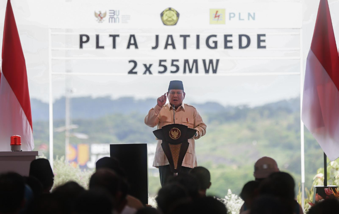 PERESMIAN : Presiden Prabowo saat menghadiri Peresmian 37 proyek strategis ketenagalistrikan di 18 provinsi di Indoensia. (IST)