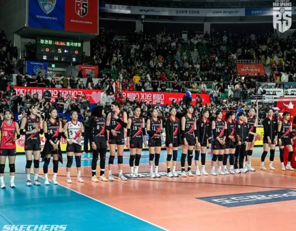 Jadwal dan klasemen Liga Voli Korea 2025, di mana Red Sparks akan menghadapi Hillstate. (Instagram @red__sparks)