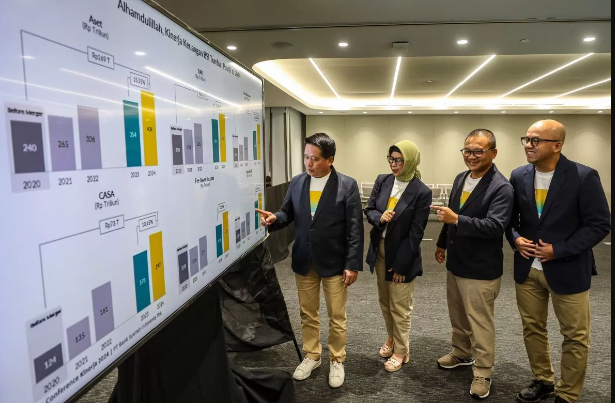 PT Bank Syariah Indonesia Tbk (BSI) fokus bisnis transaksi perbankan, emas, dan pembiayaan berkualitas. (Salman Toyibi/Jawa Pos)