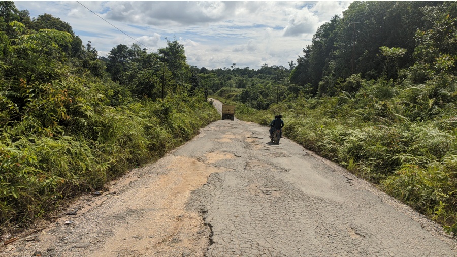 DIPRIORITASKAN: Pemkab Bulungan tahun ini berupaya melakukan penanganan akses jalan menuju Tanjung Palas Timur, meski keterbatasan anggaran. Termasuk perbaikan lampu PJU  seluruh Bulungan. (IPUNK/HRK)