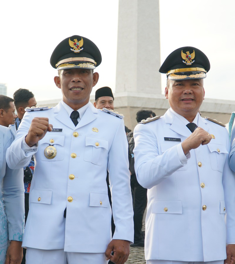 LANJUTKAN PROGRAM: Bupati dan Wakil Bupati Bulungan, Syarwani-Kilat Bilung telah dilantik Presiden Prabowo Subianto di Istana Kepresidenan, Jakarta, Kamis (20/2) lalu. (PEMKAB BULUNGAN UNTUK HRK)