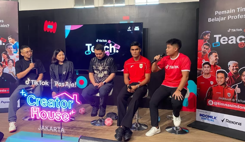 Penyerang Timnas Indonesia Ramadhan Sananta membagikan pengalaman saat terlibat pada konten TikTok Teach. (dok Jawapos.com)
