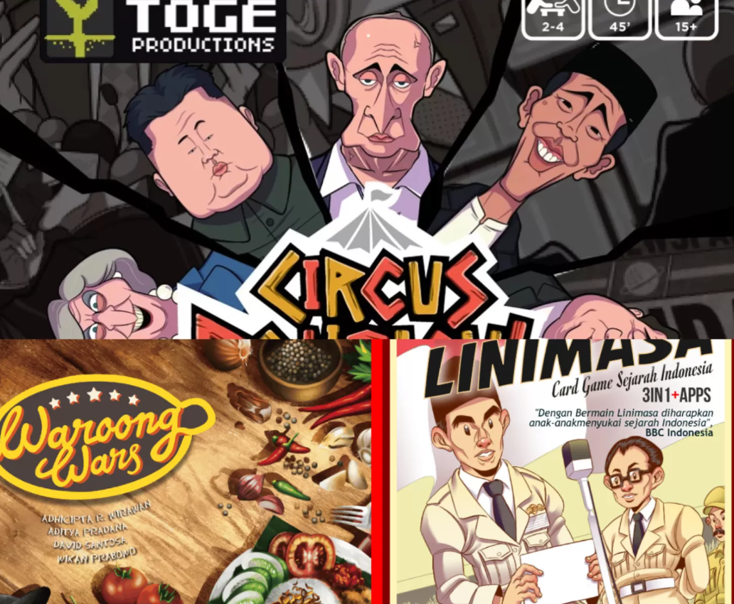Ilustrasi berbagai board game Indonesia dari sejarah sampai buat warung (Boardgamegeek dan Toge Production)