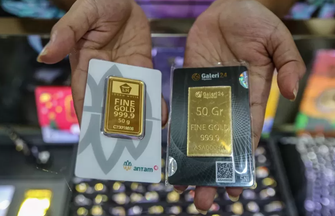 Ilustrasi emas Antam. (Jawapos.com)