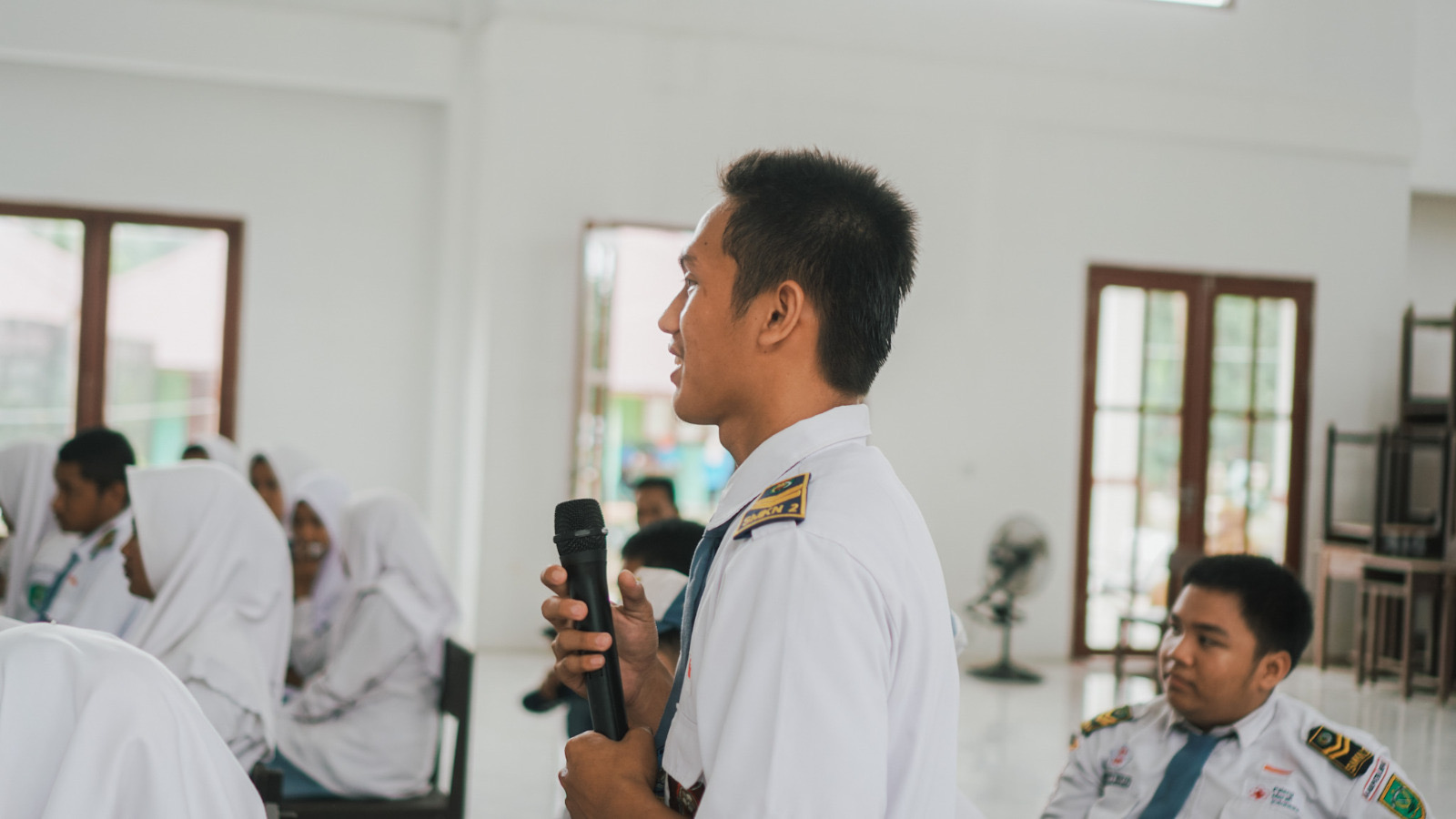INTERAKTIF: Sesi tanya jawab dari para peserta SMK Negeri 2 Berau. (PLN IP UBP BERAU UNTUK BP)