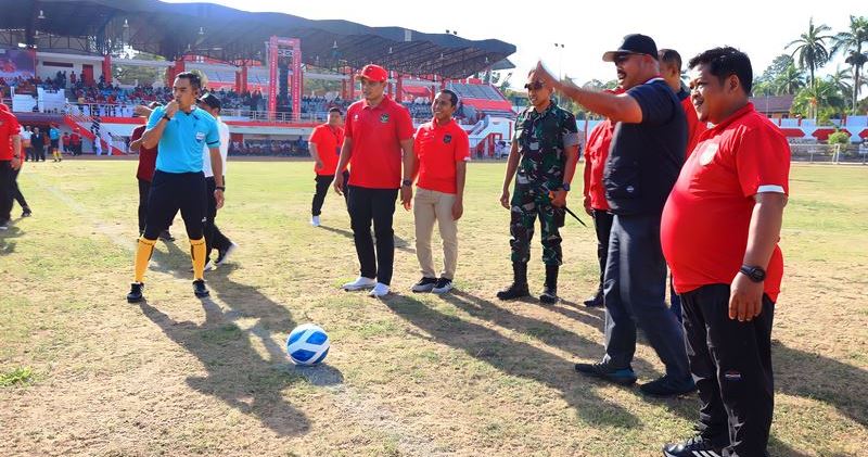 DILAKSANAKAN LAGI: Momen turnamen Bupati Cup yang dilaksanakan beberapa tahun lalu. (DISKOMINFO UNTUK BP)