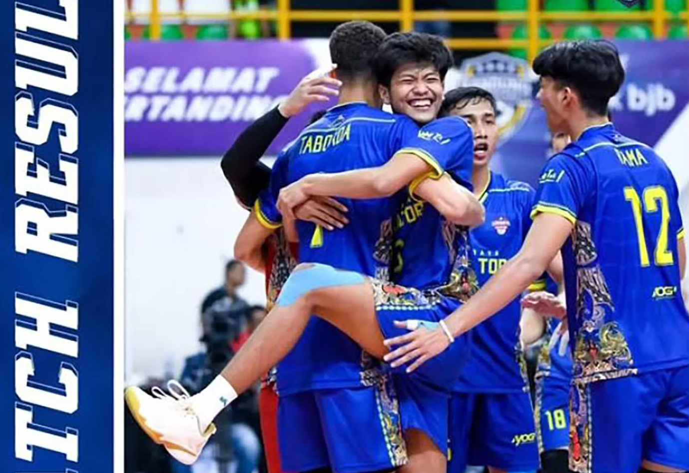 Kemenangan dramatis, Surabaya Samator amankan tiket Final Four Proliga 2025 usai menumbangkan Garuda Jaya 3-2. (Dok. @surabayasamator)