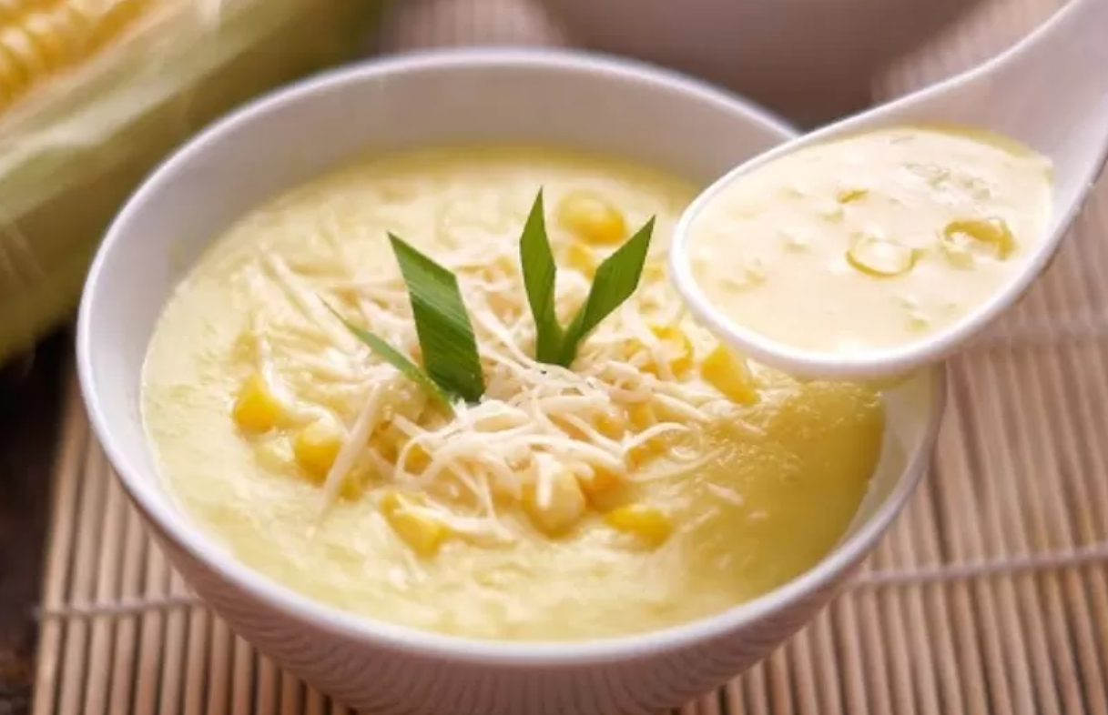 Hidangan bubur jagung manis keju (Dok. Dapur Mamike)
