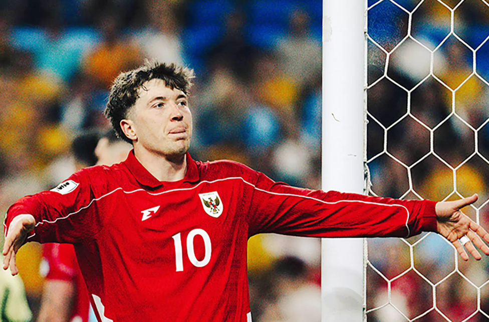 Ole Romeny menjadi pencetak gol satu-satunya Timnas Indonrsia melawan Australia. (Dok. PSSI)