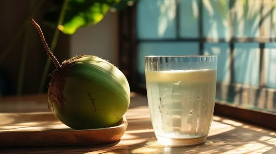 Ilustrasi air kelapa. (freepik)