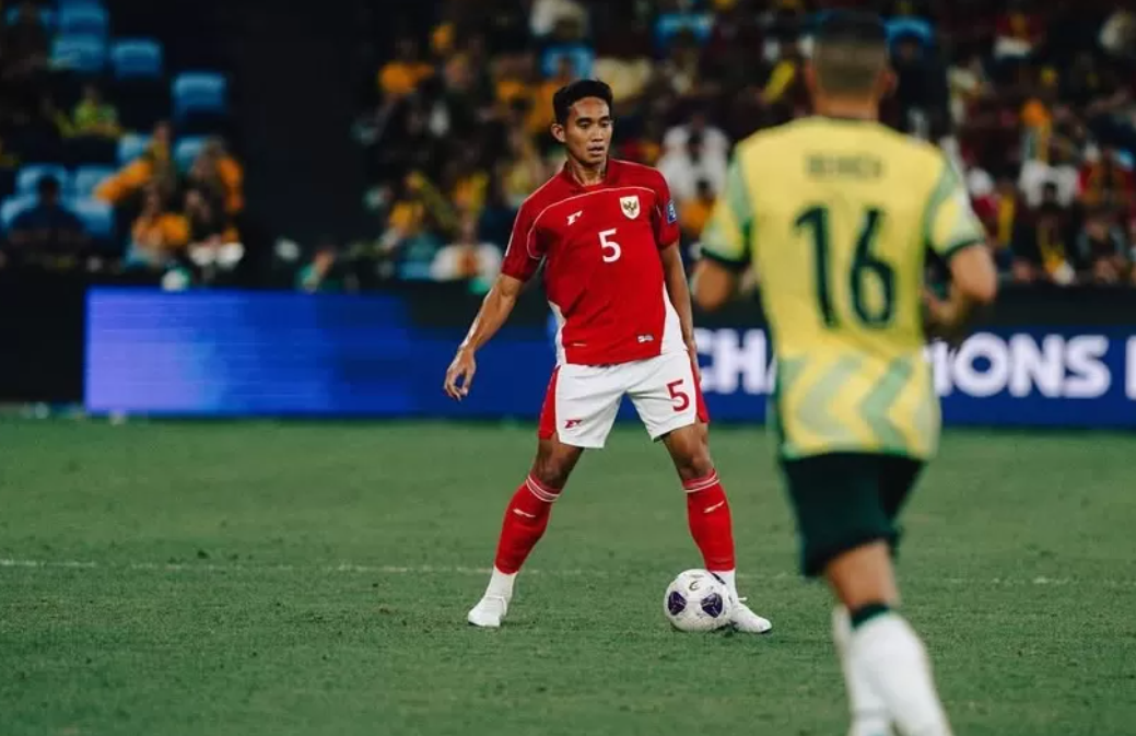 Bek Timnas Indonesia Rizky Ridho saat menghadapi Australia. (Dok)Rizky Ridho)