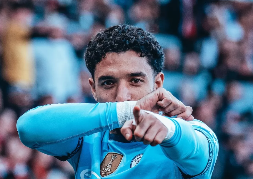 Omar Marmoush merayakan gol penentu ke gawang Bournemouth (Dok. Manchester City)