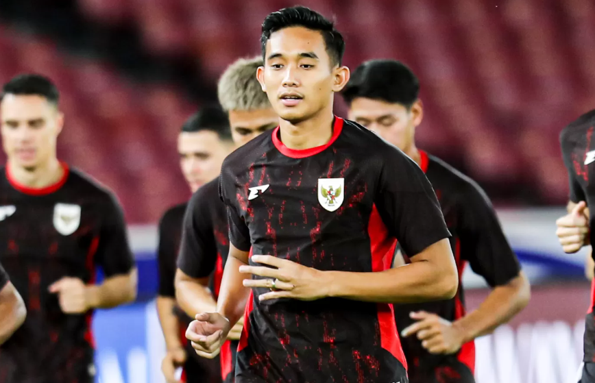 Rizky Ridho disarankan oleh Aji Santoso untuk bermain di Liga Thailand terlebih dahulu. (Salman Toyibi/ Jawa Pos)