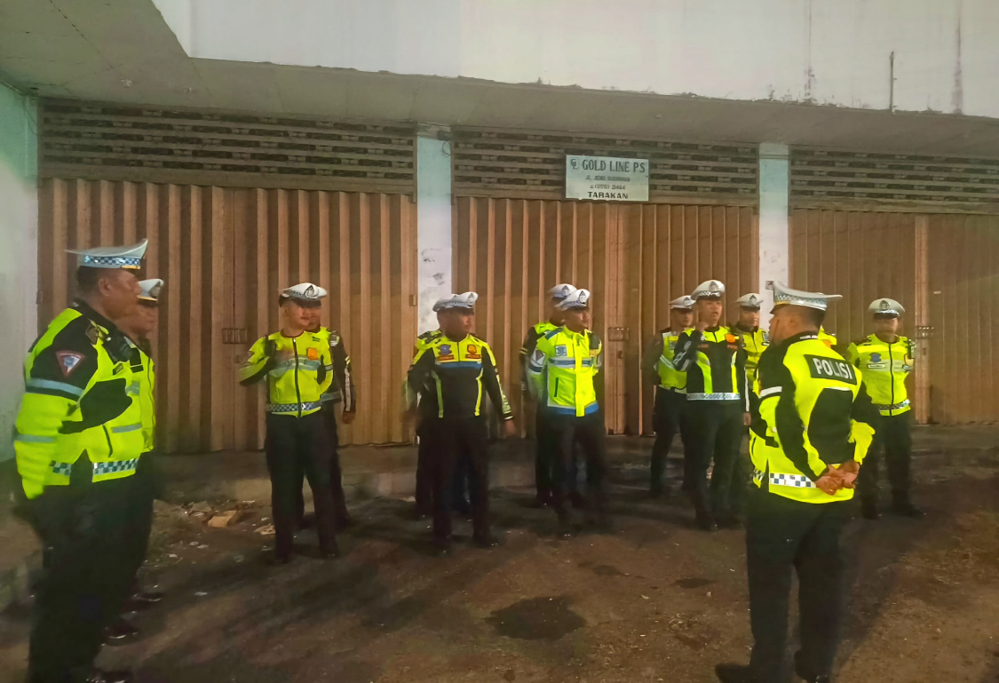 OPERASI KETUPAT: Personel Satlantas Polres Tarakan persiapan untuk kegiatan Operasi Ketupat Layan 2025. (POLRES TARAKAN UNTUK HRK)