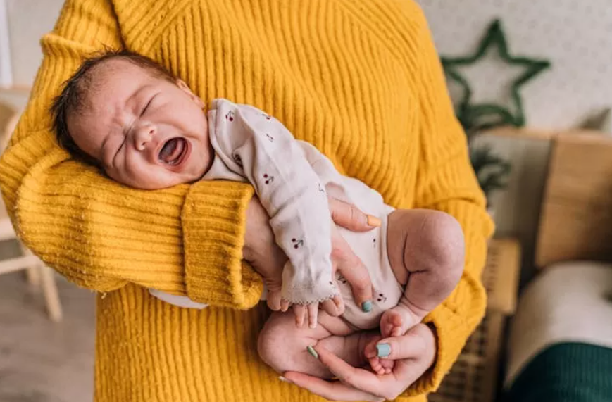Ilustrasi bayi menangis, kolik. (Pexels)