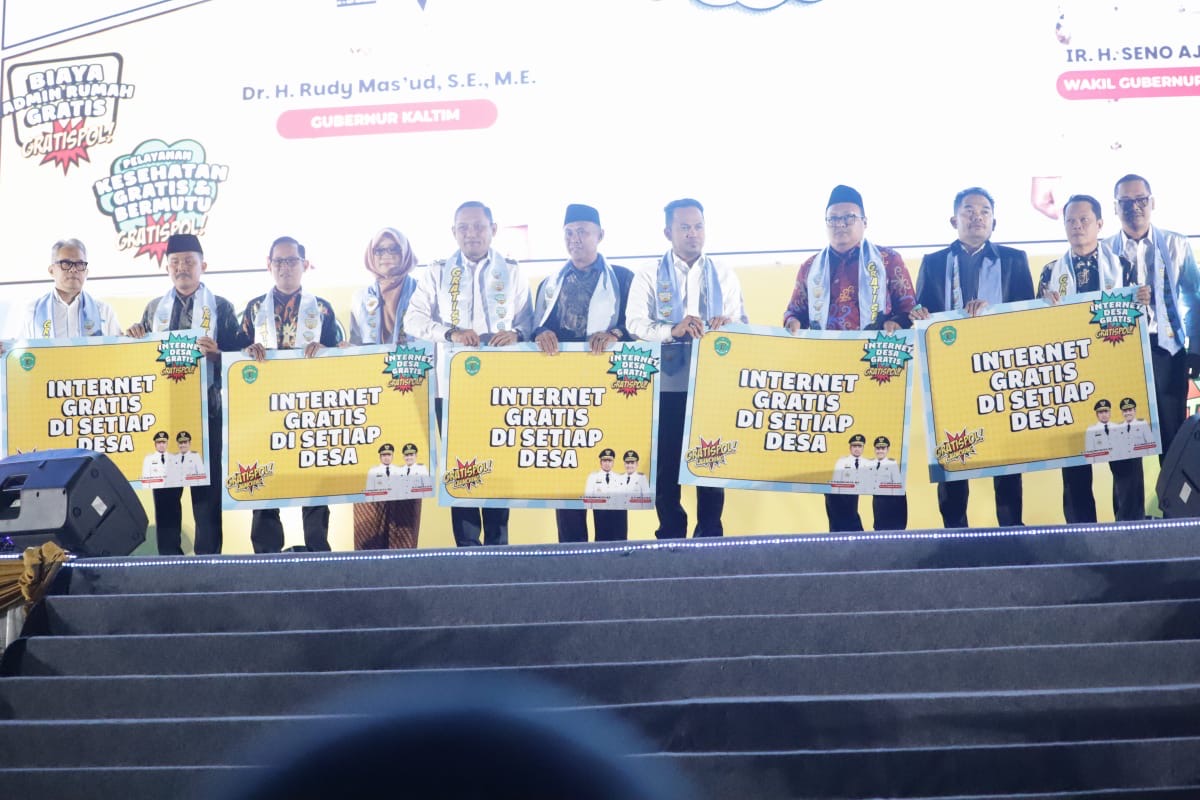 JANGKAU PELOSOK: Program internet gratis merupakan bagian dari enam program unggulan Gratispol yang dicanangkan oleh Gubernur Kaltim H Rudy Mas&rsquo;ud dan Wakil Gubernur Kaltim Seno Aji. (DISKOMINFO)