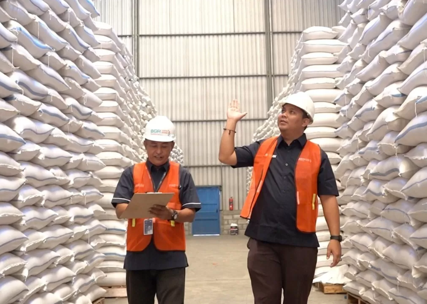 PT BGR Logistik Indonesia (BLI) mendukung pencapaian swasembada pangan melalui penyiapan infrastruktur dan managemen penyerapan gabag oleh Bulog. (dok. BGR/BUMN)