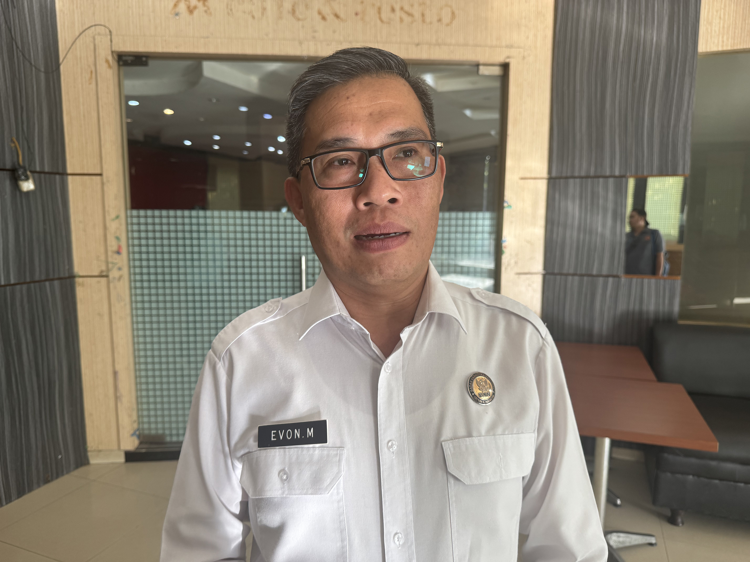 Kepala BNN Kota Tarakan Evon Meternik. (SEPTIAN ASMADI/HRK)